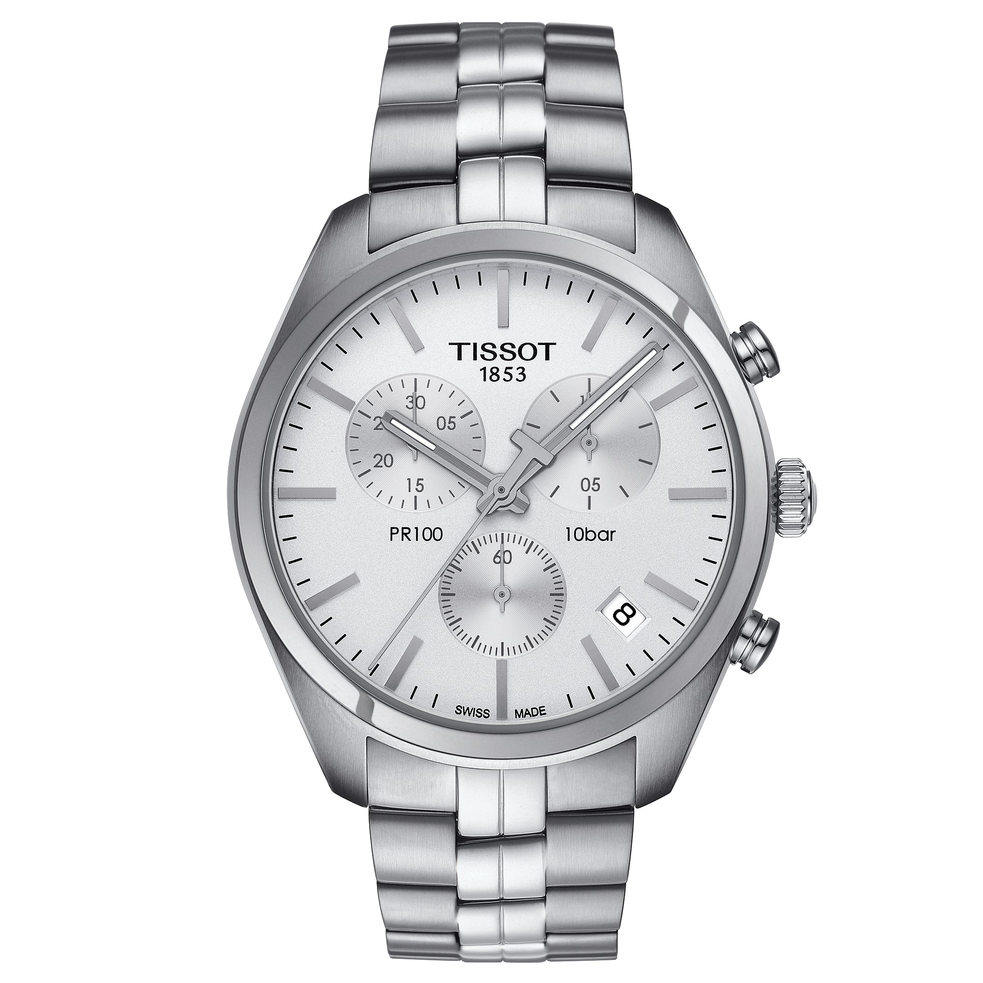 Tissot Pr 100 Chronograph Men's Silver Watch T1014171103100