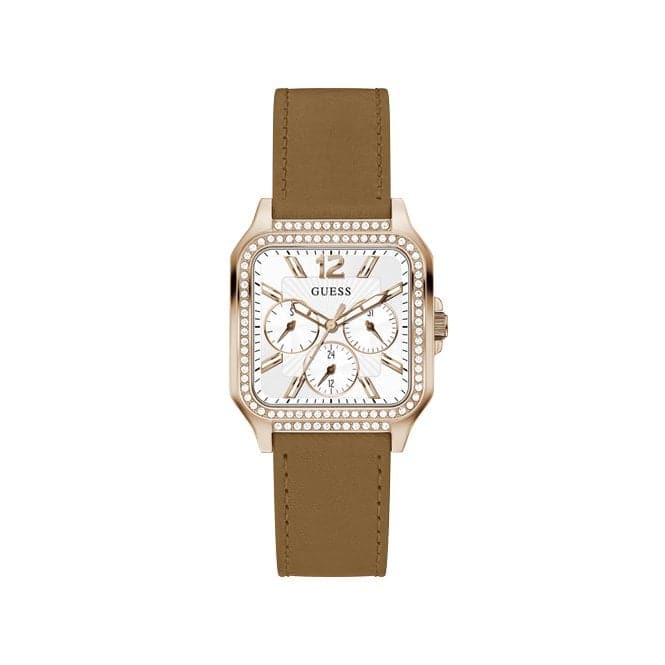 Guess Deco Ladies Dress Rose Gold Stainless Steel Watch GW0309L3