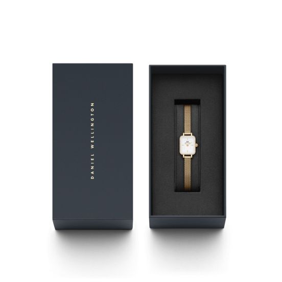 Daniel Wellington Quadro Mini Lumine Bezel Gold Watch DW00100730