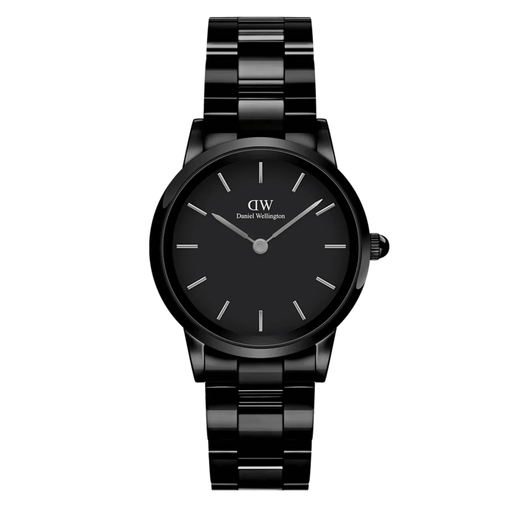 Daniel Wellington ladies Black Iconic Link Ceramic Watch DW00100414