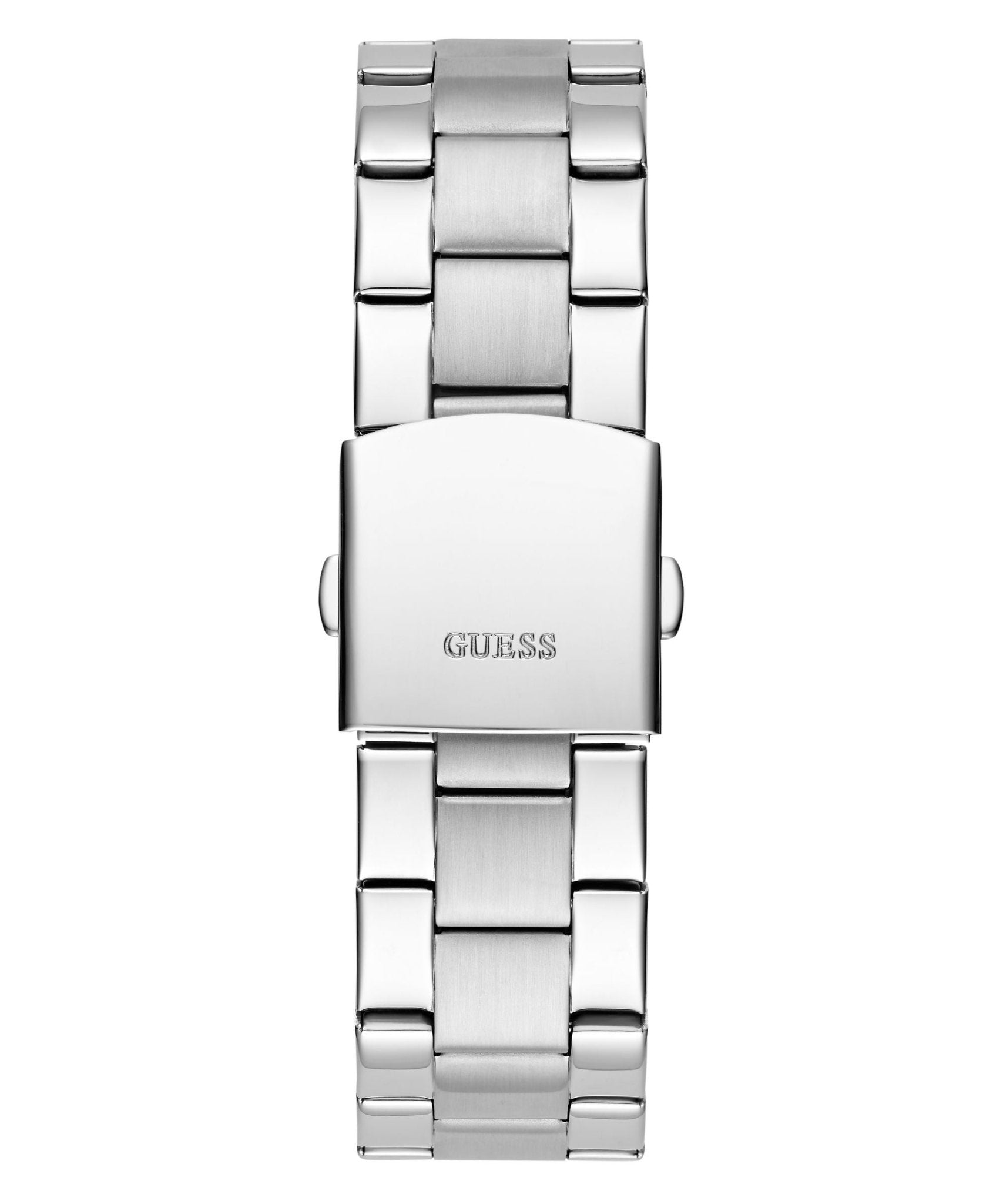 Guess Gents Badge Silver Tone Stainless Steel Watch GW0782G3