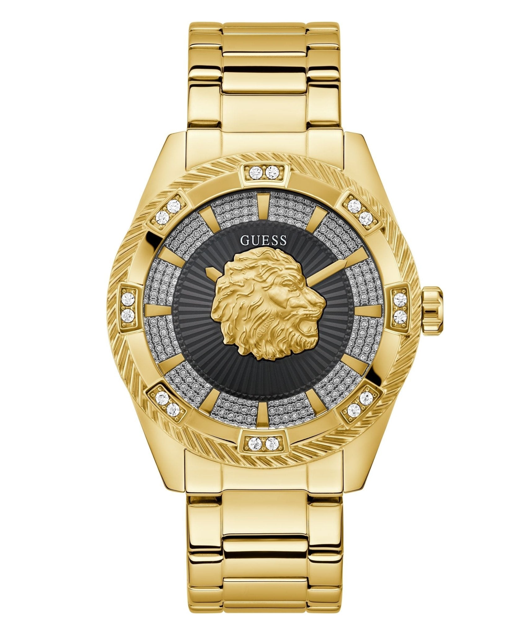 Guess Gents Beast Gold Tone Recycled Steel Watch GW0783G1