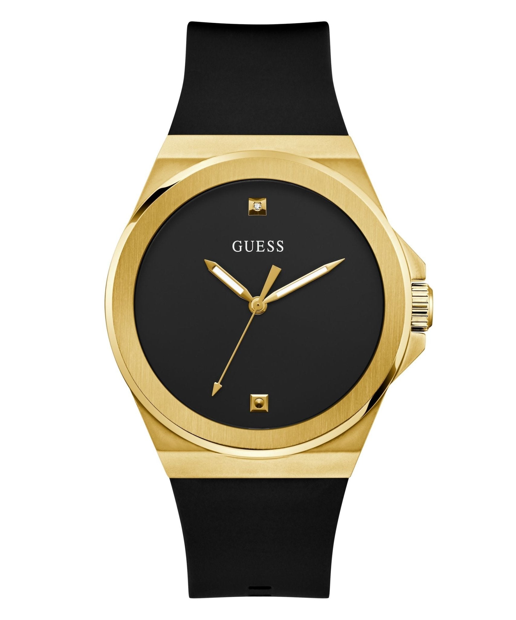 Guess Gents Vinyl Gold Tone Silicone Watch GW0790G1