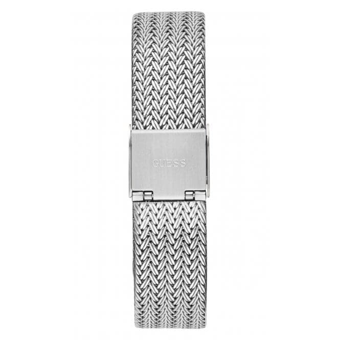 Guess Ladies Soiree Stainless Steel Mesh Silver Watch GW0402L1