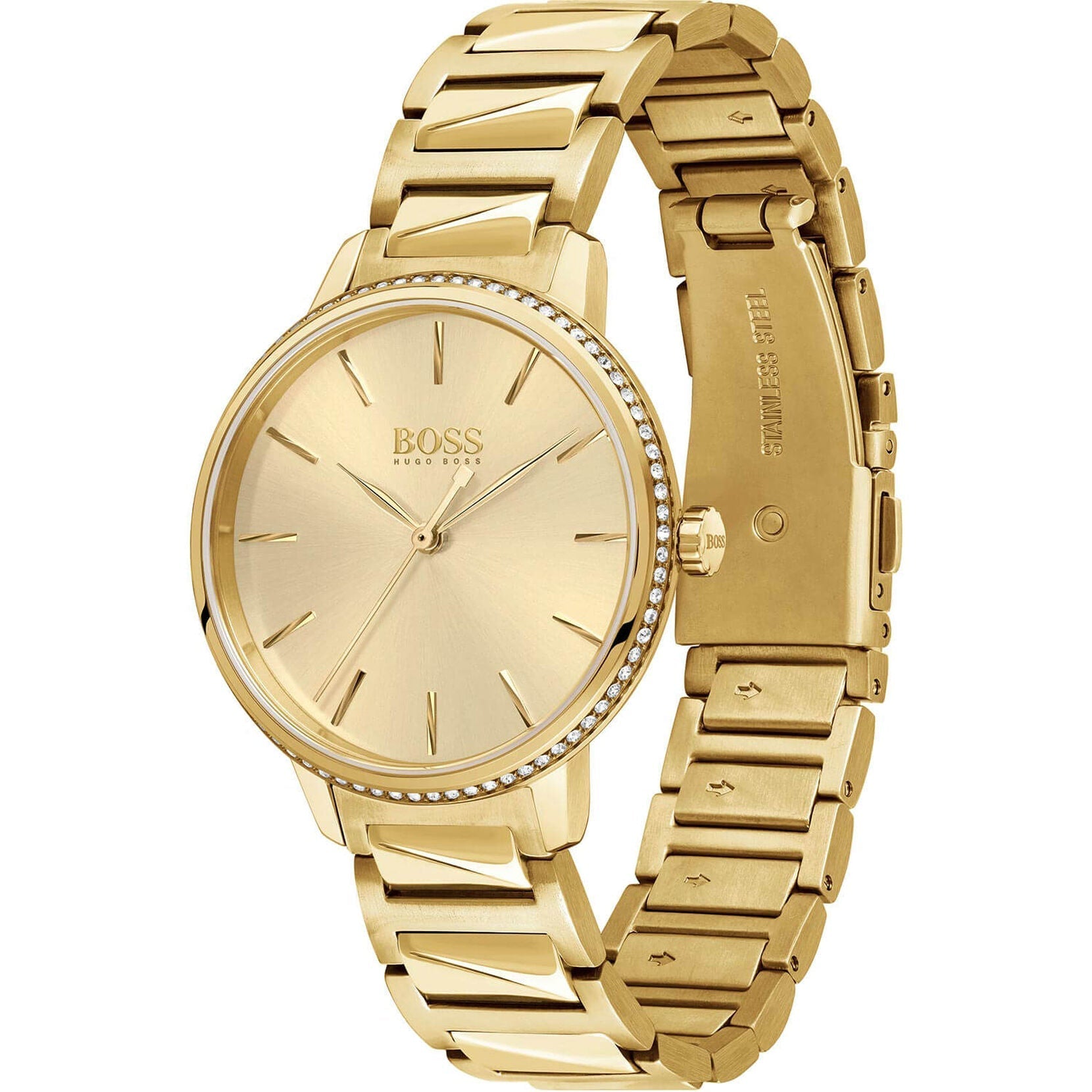 Hugo Boss Women's 1502541 Signature Gold-Tone Stainless Steel Watch