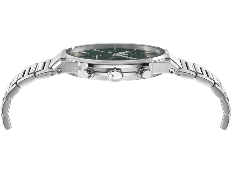 Salvatore Ferragamo Sapphire Chronograph Green Dial Silver Steel Strap Watch for Men - SFME00421