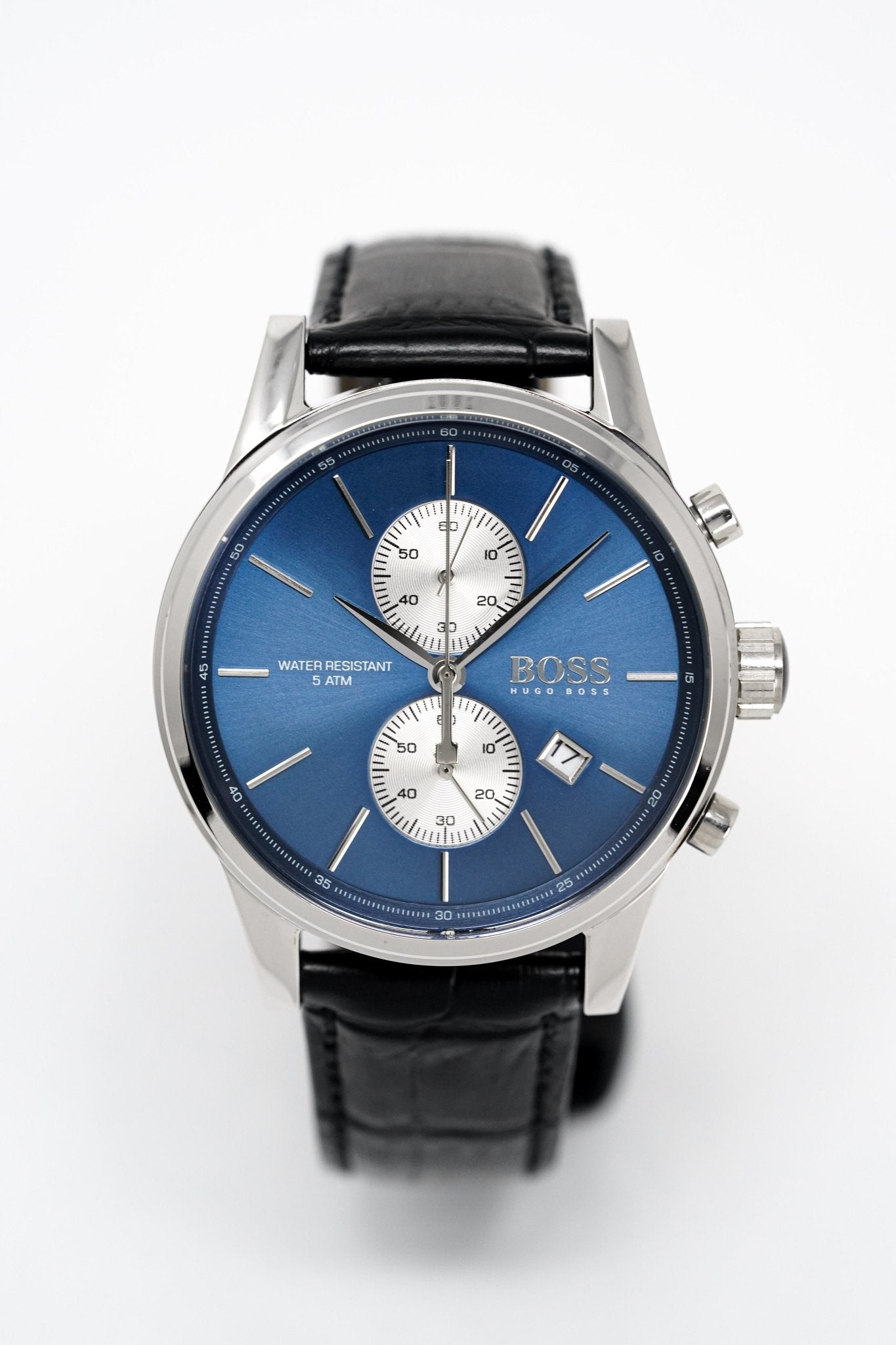 Hugo Boss Men's Watch Chronograph Blue Jet Leather HB1513283