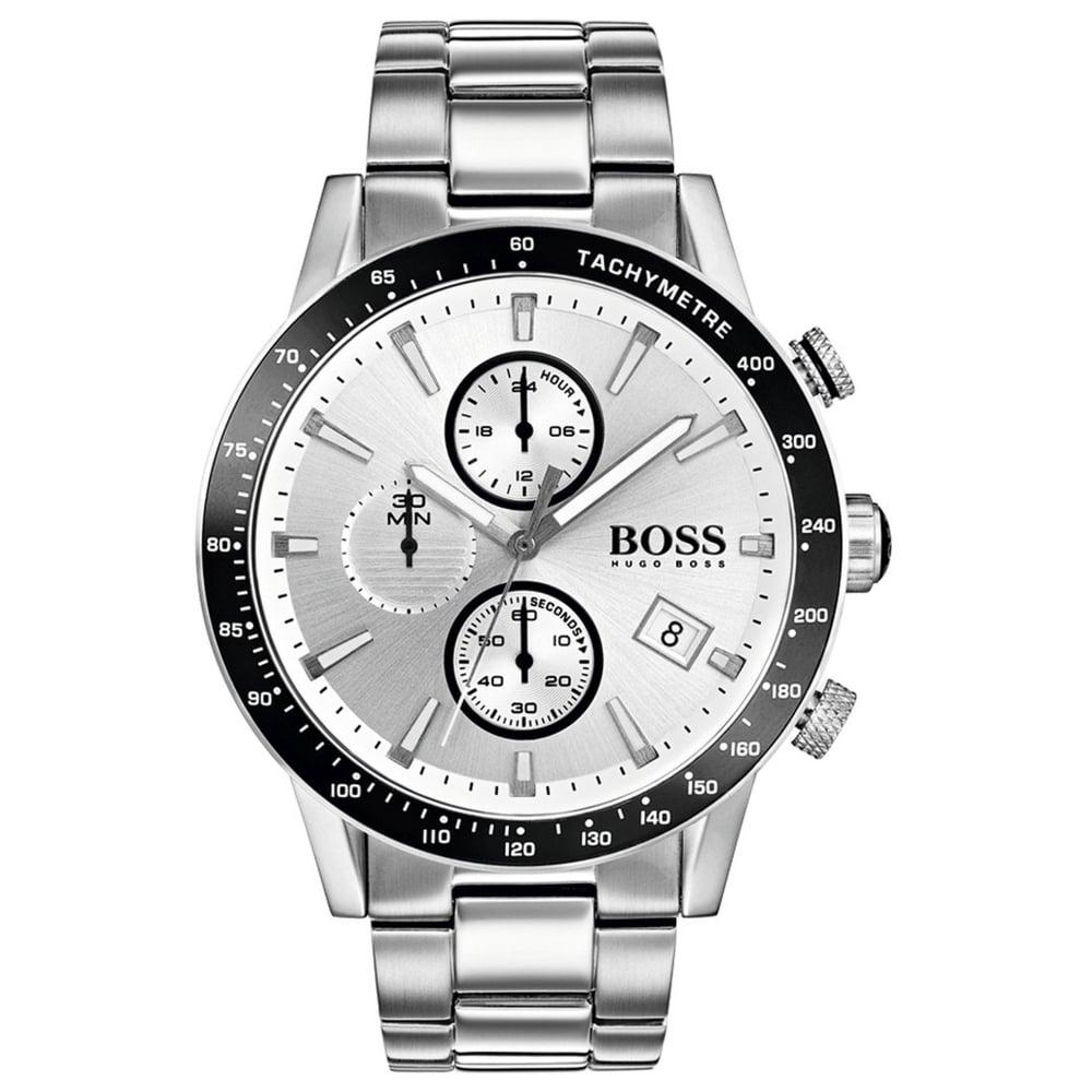 Hugo Boss Men's Watch Chronograph Rafale Silver HB1513511