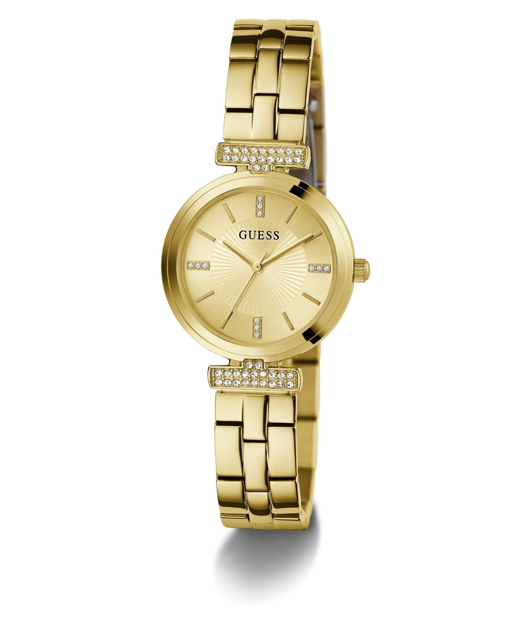 Ladies Array Gold Tone Recycled Steel Watch GW0762L2