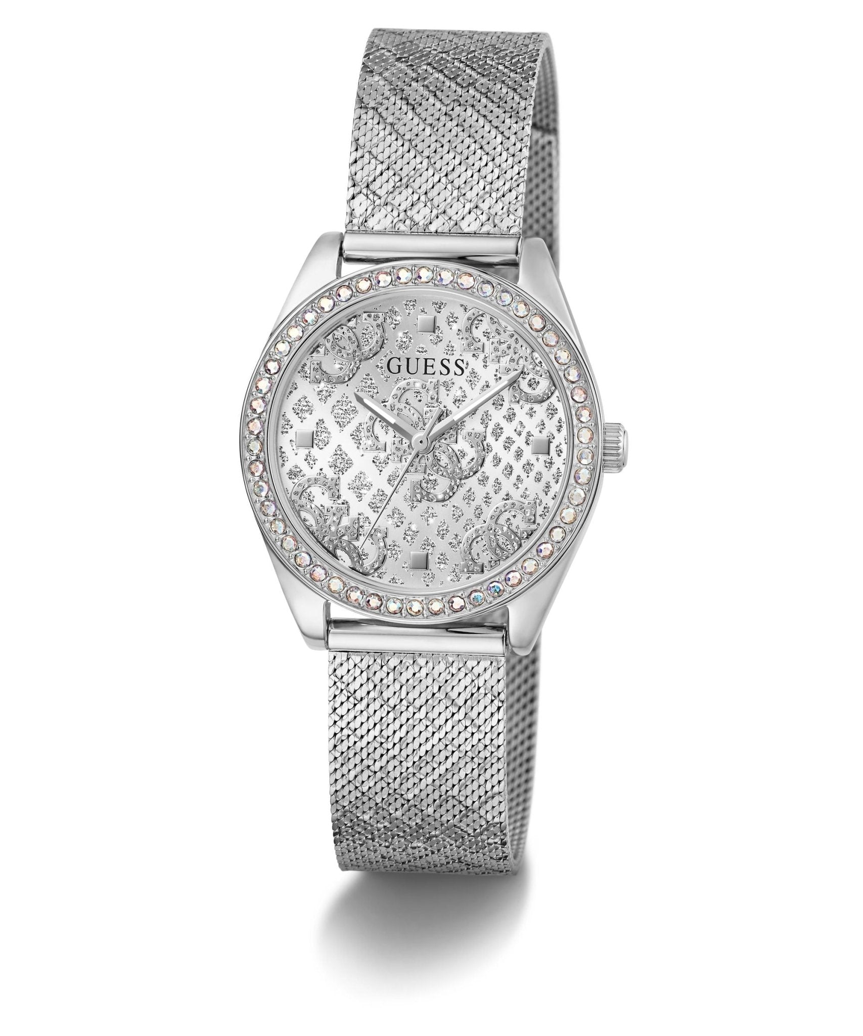 Ladies Boa Silver Tone Mesh Watch GW0748L1