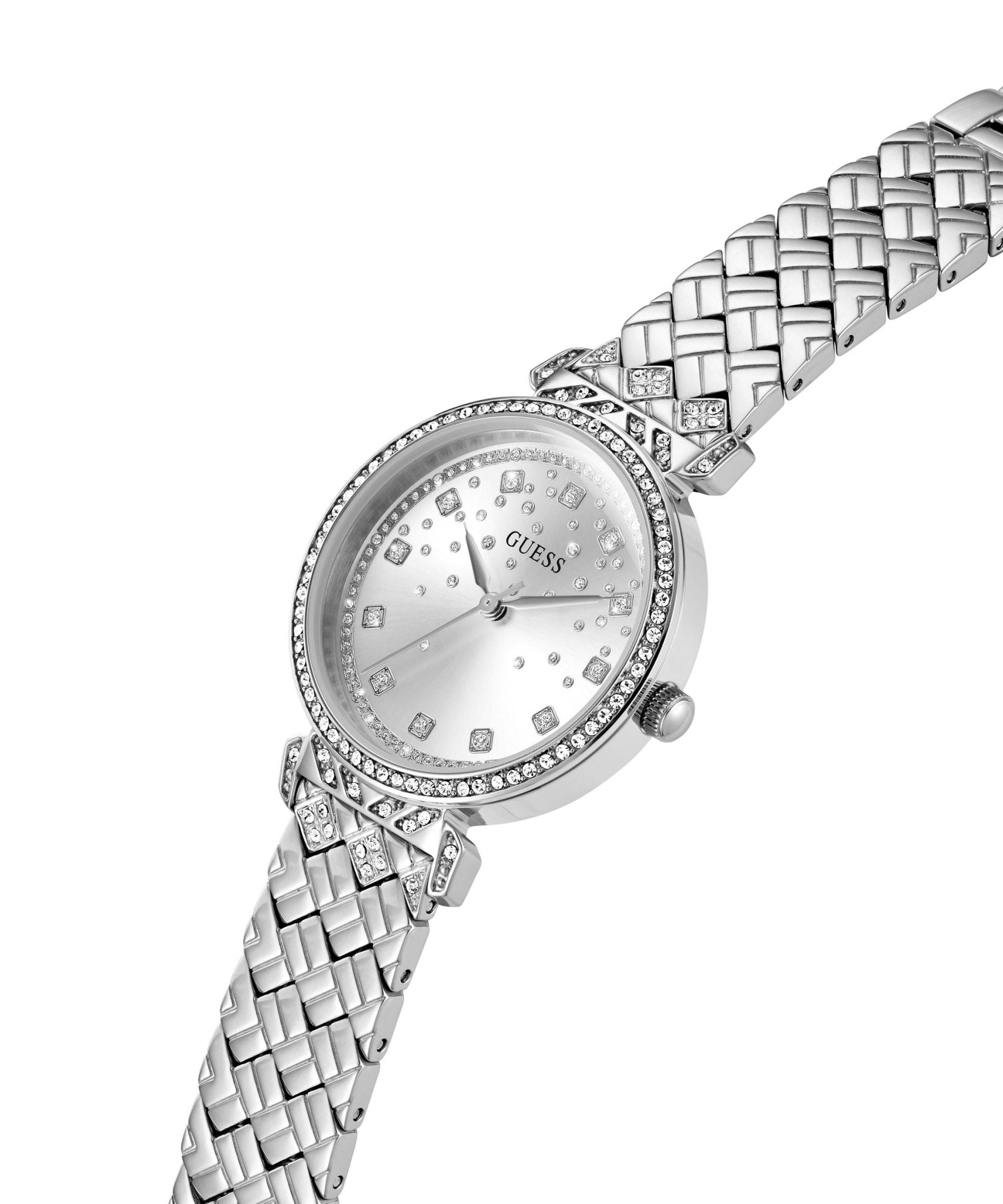 Guess Ladies Enchantment Silver Tone Recycled Steel Watch GW0763L1