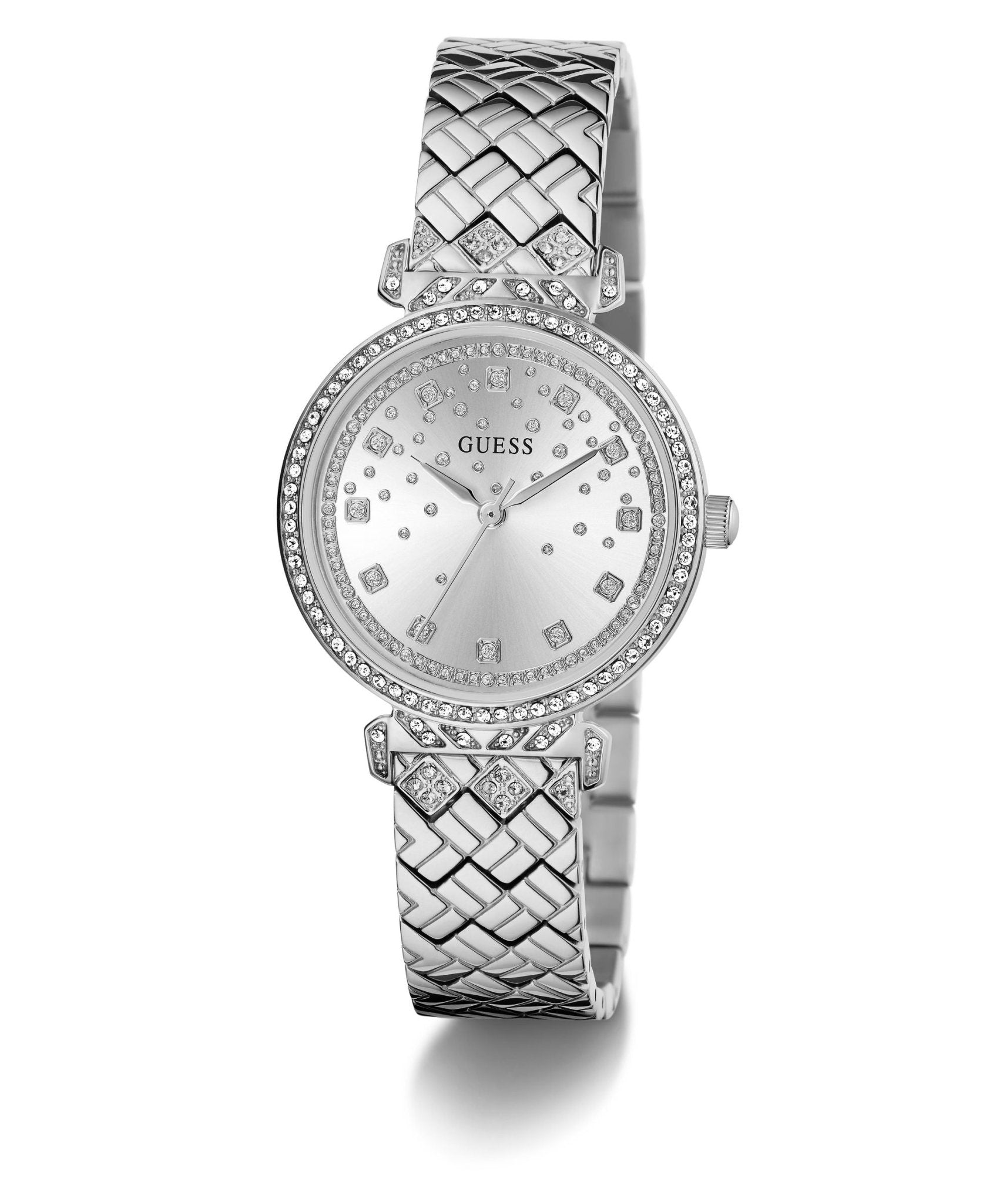 Guess Ladies Enchantment Silver Tone Recycled Steel Watch GW0763L1