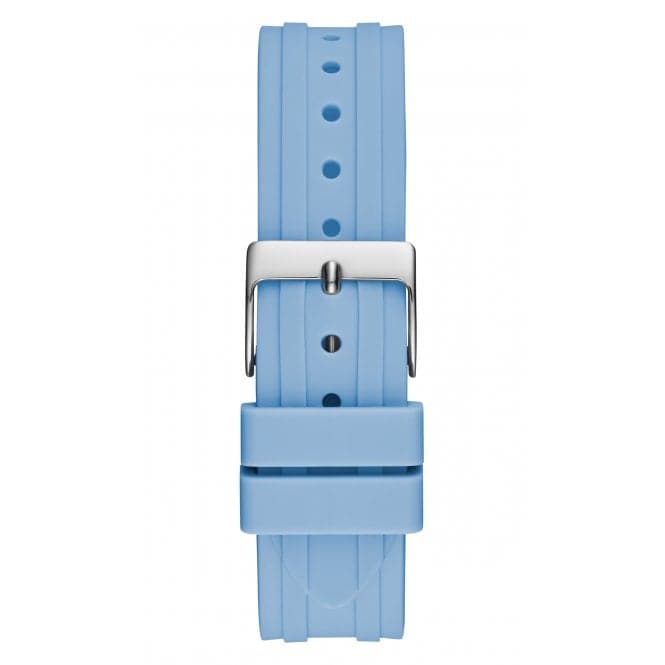 Guess Ladies Heiress Silicone Silver Watch GW0407L1