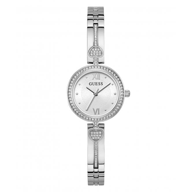 Guess Ladies Lovey Silver Tone Watch GW0655L1