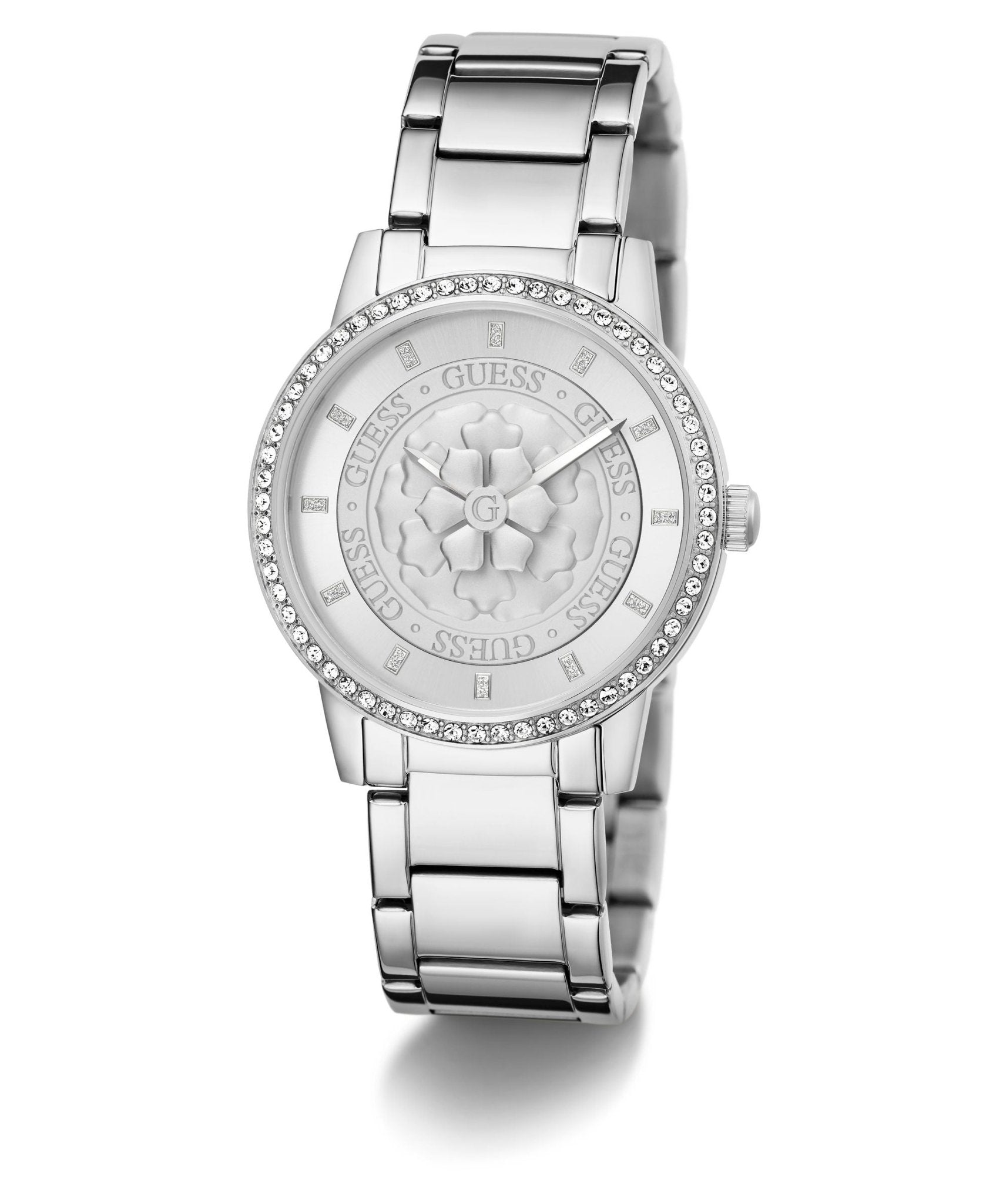 Guess Ladies Petal Silver Tone Stainless Steel Watch GW0747L1