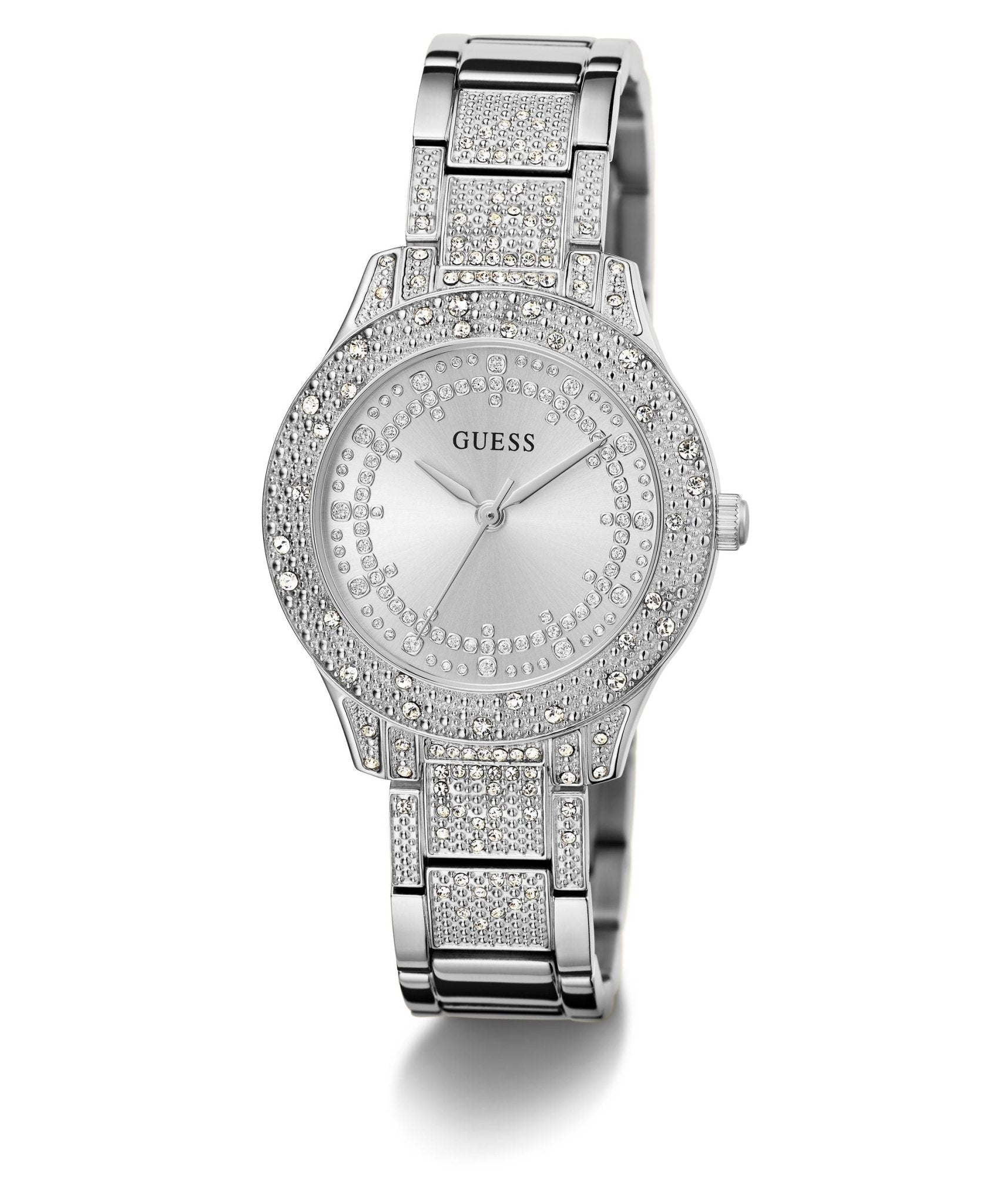 Guess Ladies Shooting Star Silver Tone Recycled Steel Watch GW0746L1