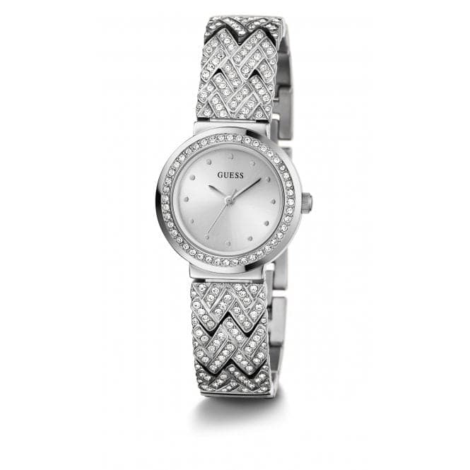 Guess Ladies Treasure Stainless Steel Silver Watch GW0476L1