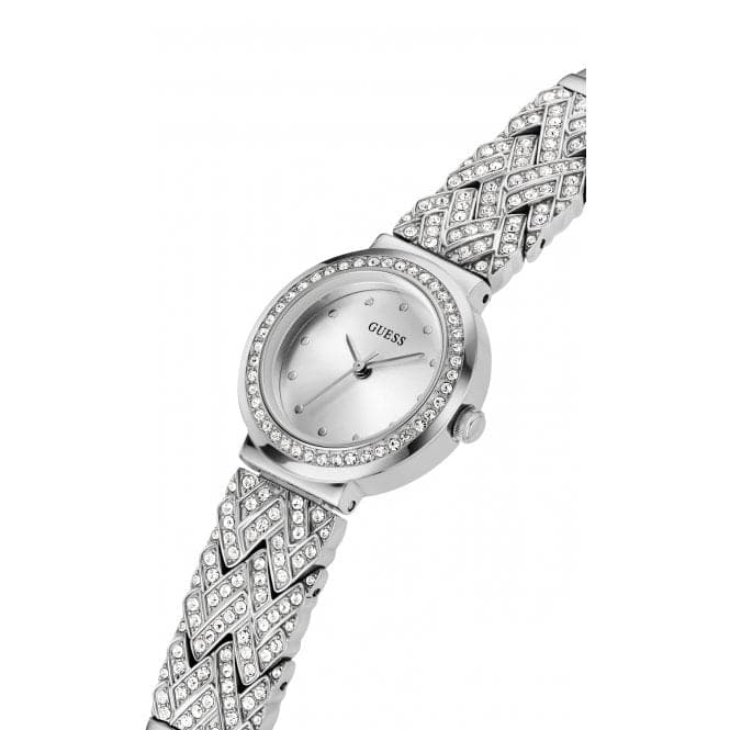 Guess Ladies Treasure Stainless Steel Silver Watch GW0476L1