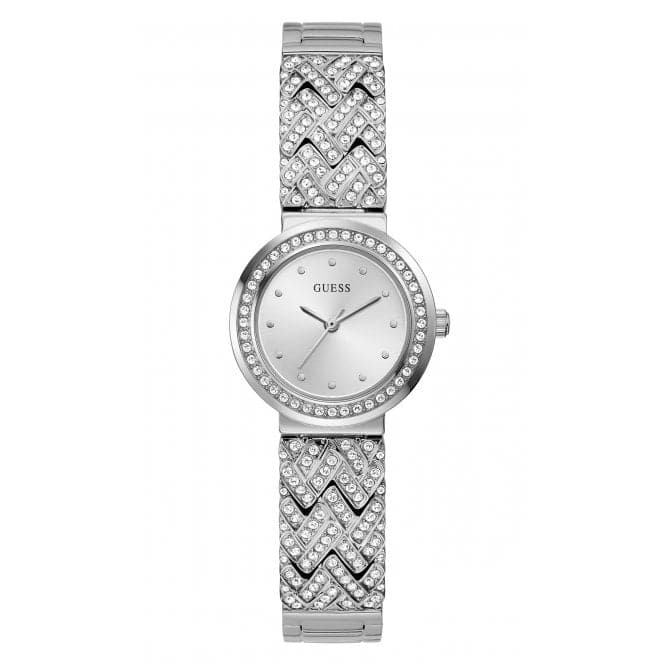 Guess Ladies Treasure Stainless Steel Silver Watch GW0476L1