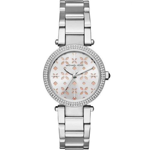 Michael Kors MK6483  Ladies Mini Parker Silver Crystal Watch