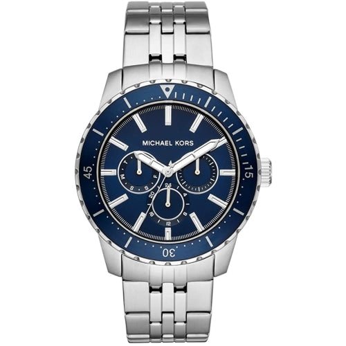 Michael Kors MK7153  Men's Cunningham Silver/Blue 44mm Watch