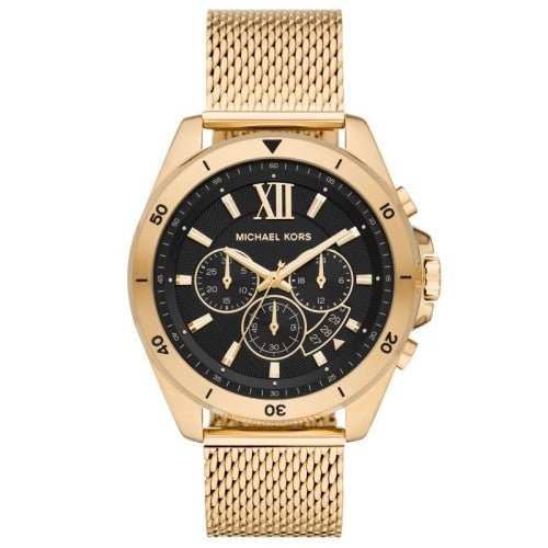 Michael Kors MK8867  Men's Brecken Gold/Black Mesh Chronograph Watch