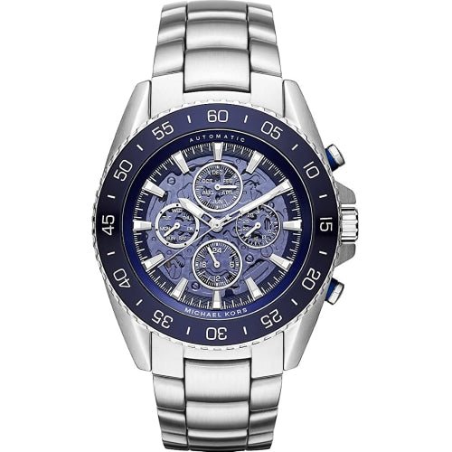 Michael Kors MK9024  Men's JetMaster Silver/Blue Automatic Watch