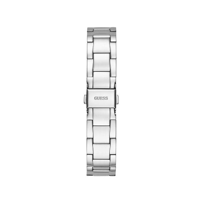 Guess Quattro Clear Ladies Trend Silver Stainless Steel Watch GW0300L1