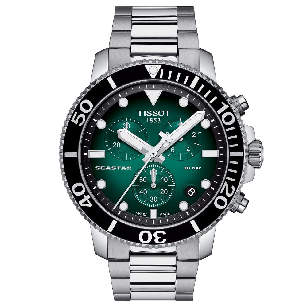 Tissot Chronograph Watch SEASTAR 1000 Green T1204171109101