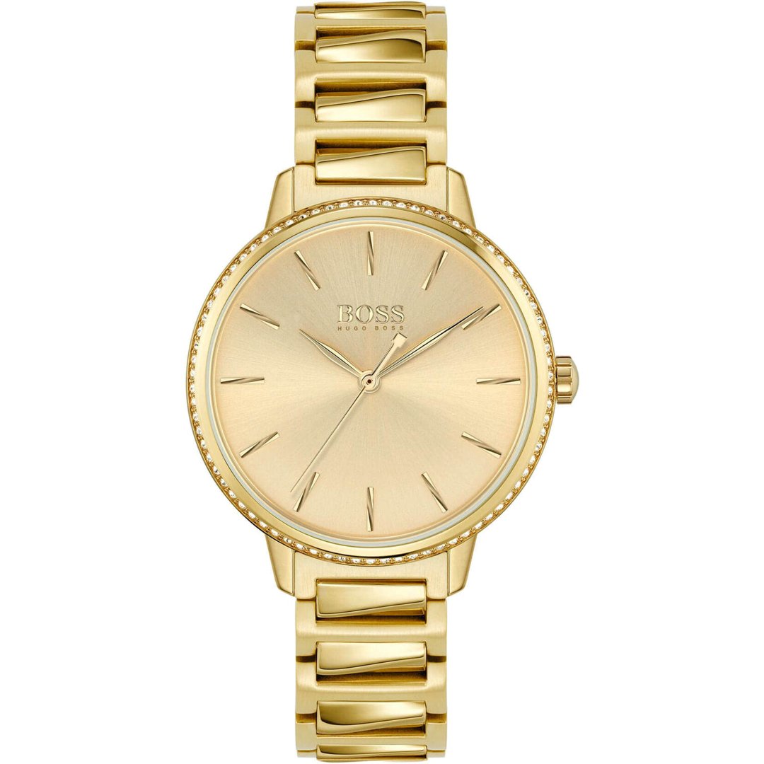 Hugo Boss Women's 1502541 Signature Gold-Tone Stainless Steel Watch