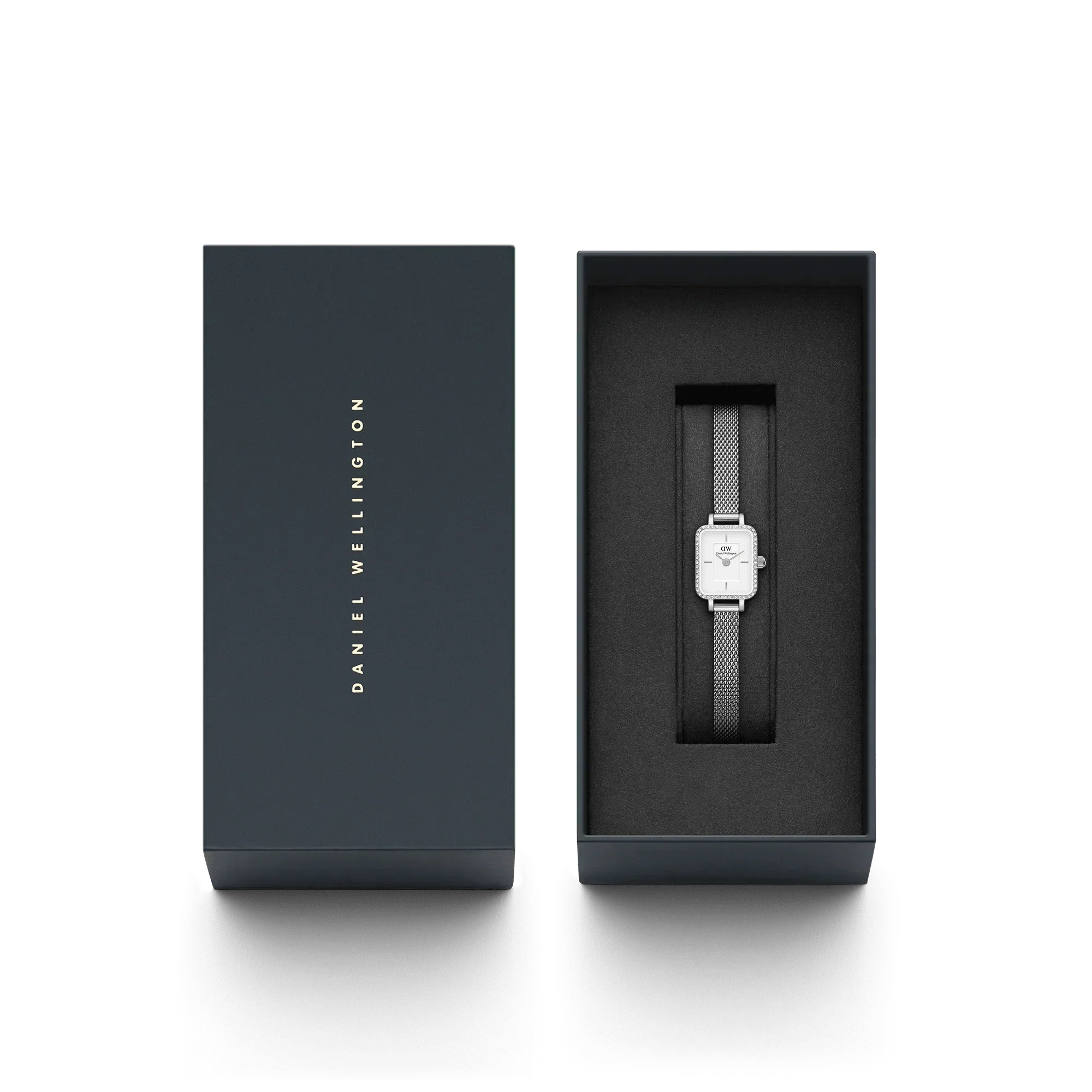 Daniel Wellington Quadro Mini Lumine Bezel Silver Watch DW00100732