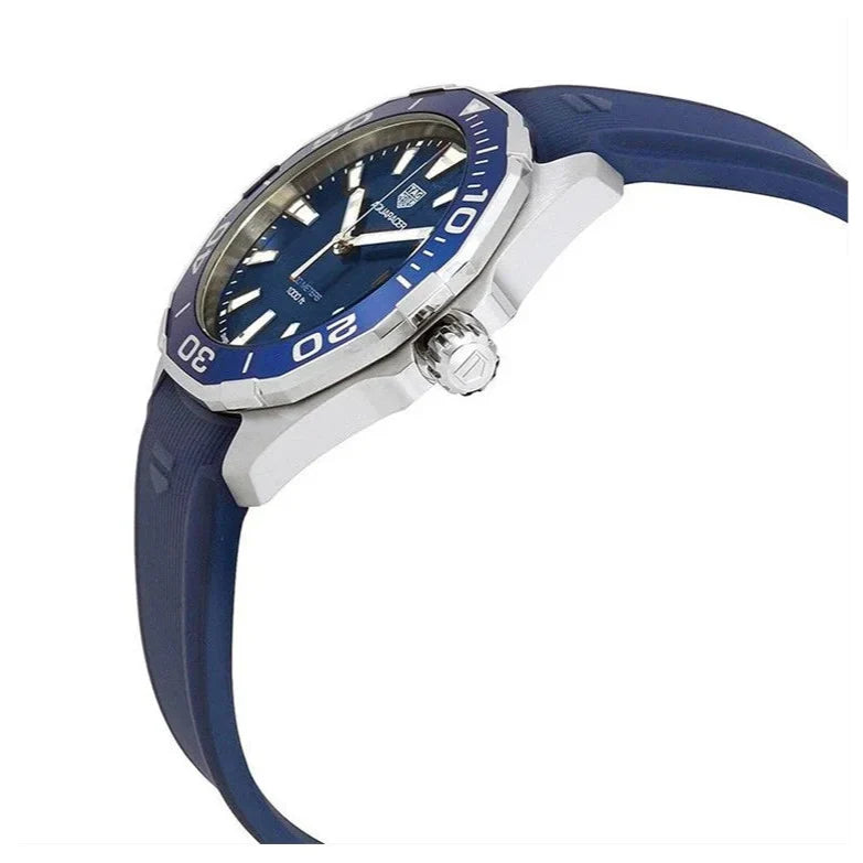 Tag Heuer Aquaracer Quartz Blue Dial Blue Rubber Strap Watch for Men -  WAY101C.FC6153